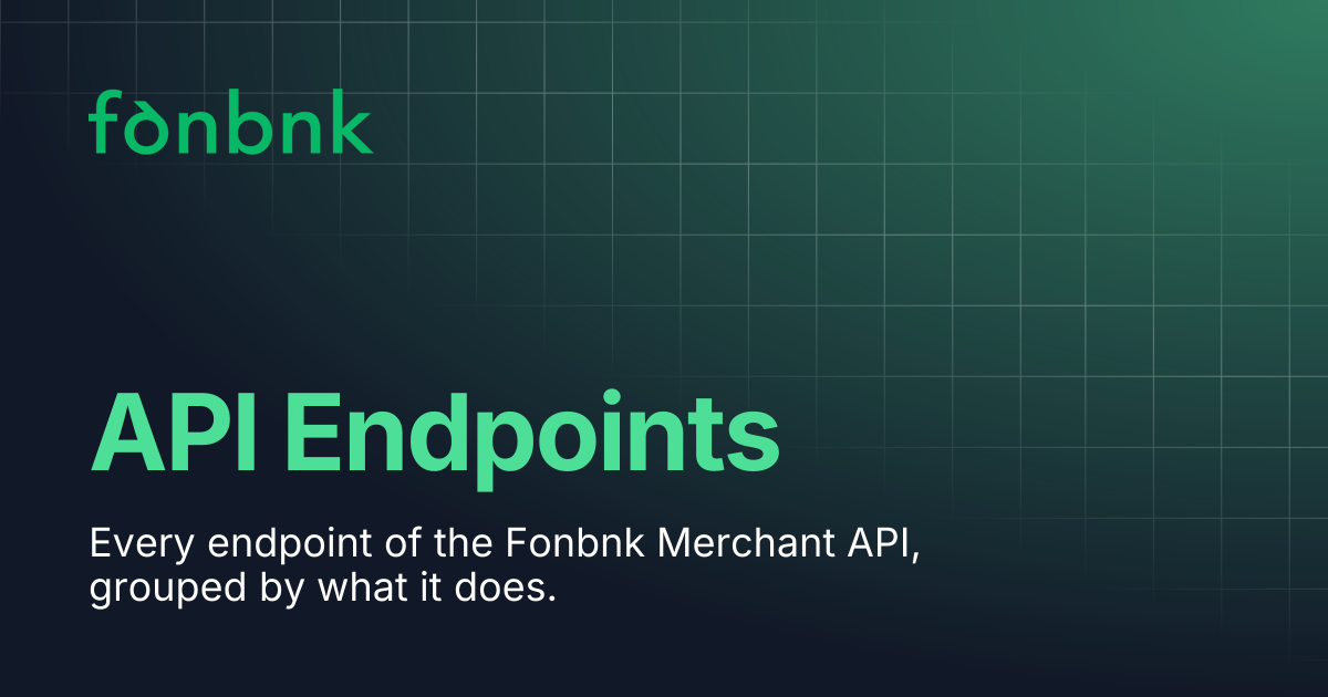 API Endpoints | Fonbnk Docs